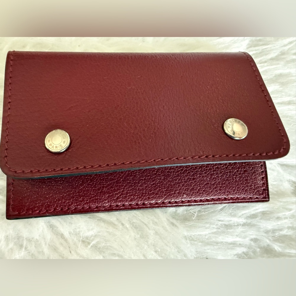 Vintage Hermès "Hermèsnap" Card Holder - Rouge H - Square I Stamp (2005)